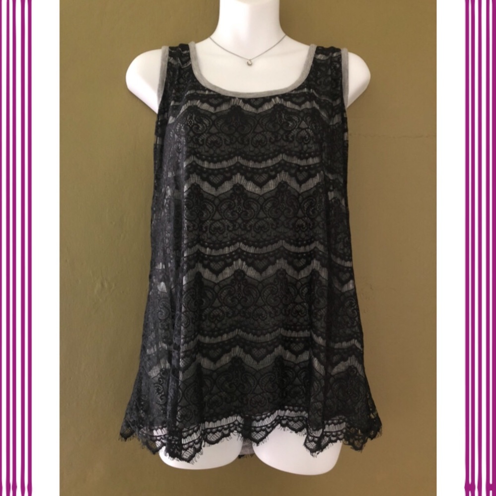 Mossimo lace overlay tank top